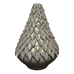 Sagebrook Home Pearlescent Petal Table Vase 16.5" NWT Tree Heavy Ceramic Decor